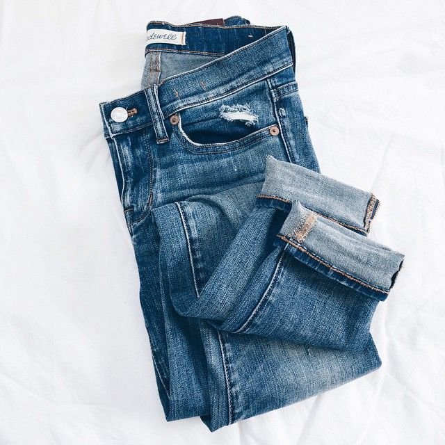 Close up of denim jeans